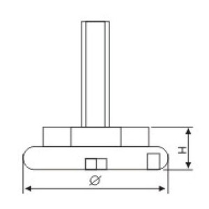 Nulom/HDPE Nábytkové nožičky Nastaviteľné vyrovnávače pre stoličky details